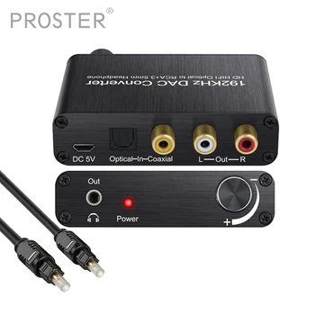 Digitālā uz Analogo Audio Converter Adapteris DTS AC-3 līdz 2.0 CH APK Optiskā, Koaksiālā uz RCA un 3,5 mm Jack 5.1 ch Digitālā Audio Dekoderi