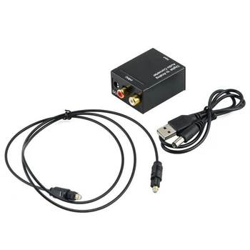 Digitālā uz Analogo Audio Converter, Optisko Fiber Toslink Koaksiālā Signāla uz RCA R/L Audio Decoder SPDIF LTV APK Pastiprinātājs