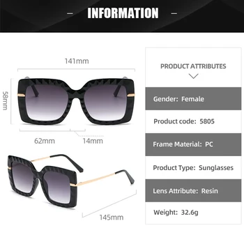 Dimanta Brilles Sievietēm Vintage Overszied Square Black Zīmola Sieviete Saulesbrilles Luksusa 2021 Modes Brilles Rāmis TR90