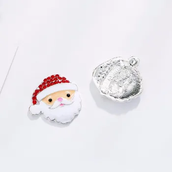 Dimanta pogas 25mm flatback Ziemassvētku vecītis, rhinestone par DIY amatniecības ielūgumu meitene, matu Aksesuāri, 10PCS/loti(BTN-5653)