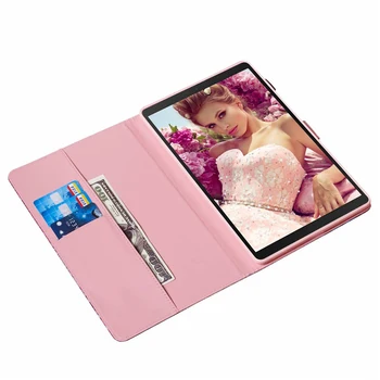 Dimanta spīdums unicorn ādas gadījumā tablet case Samsung Tab 10.1 collu T510 T515 2019 Magnētisko Flip stends vāks apvalks +filma