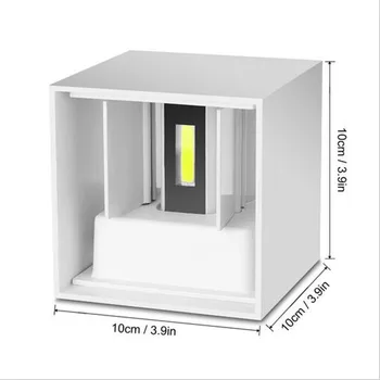Dimmanle Mūsdienu Īss Cube Regulējams Virsmas Montēta 7W/12W LED Sienas Lampa Āra Ūdensizturīgs IP65 Sienas lampas Dārza Gaismas