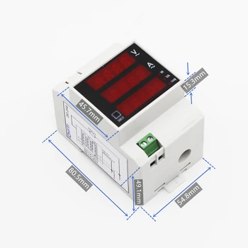 DIN-sliede Multi-funkciju, LED Digitālo Skaitītāju AC 80-300V 0-100A Aktīvās Jaudas Koeficients Elektriskās Enerģijas Ammeter Voltmetrs DIY