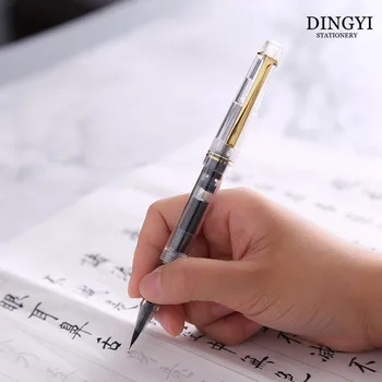 DINGYI Pārredzamu Ķīniešu Kaligrāfija Mīkstu Ūdeni Birste, Strūklakas Pildspalvas rasēšanai Rakstot Caligraphy Virzuļa Tintes Pildspalvu Mākslas Piederumi