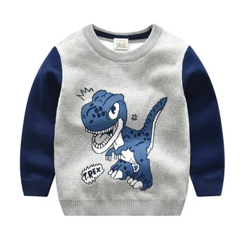 Dinozauru sporta Krekls Krekls Zēniem Karikatūra Dinozauru Drukāt Baby Bērnu T Krekls Meitenēm Top Bērnu T-krekls 2-7 Y Rudenī Topi Apģērbi