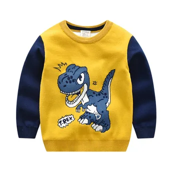 Dinozauru sporta Krekls Krekls Zēniem Karikatūra Dinozauru Drukāt Baby Bērnu T Krekls Meitenēm Top Bērnu T-krekls 2-7 Y Rudenī Topi Apģērbi