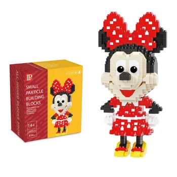 Disney 714pcs+ Mickey Mouse Dimanta Celtniecības Bloki Minnie Donald Duck Dasiy Dumjš Mikro Ķieģeļu Skaitļi Rotaļlietas Ziemassvētku Dāvanu