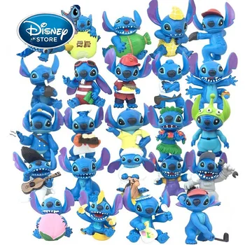 Disney 8 Gabali / daudz Havaju Lilo Un Stitch 5-7.5 cm Mini Dūriens Rotaļlietas Attēls, Anime Rīcības Attēls Lelle Mājās Partijas Apdare Rotaļlietas