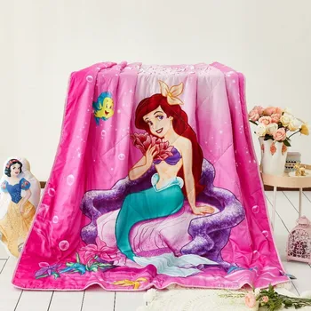 Disney Ariel Sirēna Princese Met Segu Vienu Dvīņu Pilna Karalienes Plānas Mierinātājs Vasaras Qulit Bed Cover Girls Dāvanu