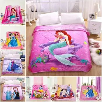 Disney Ariel Sirēna Princese Met Segu Vienu Dvīņu Pilna Karalienes Plānas Mierinātājs Vasaras Qulit Bed Cover Girls Dāvanu