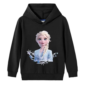 Disney Baby Meitenes Kapuci T Krekls Saldēti Princese Elza Drukāt Pelēkā Vārna Bērniem Ziemassvētku Krekls Meitenēm Zēns Ar Garām Piedurknēm Topi