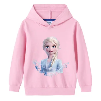 Disney Baby Meitenes Kapuci T Krekls Saldēti Princese Elza Drukāt Pelēkā Vārna Bērniem Ziemassvētku Krekls Meitenēm Zēns Ar Garām Piedurknēm Topi