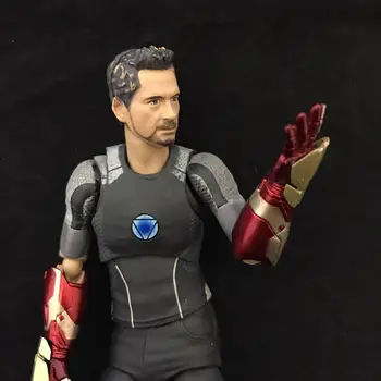 Disney Brīnums Avengers 17cm Dzelzs Vīrs Tonijs Stārks Rīcības Skaitlis Poza Modelis Anime Apdares PVC Kolekcija Statuetes Rotaļlietas modelis