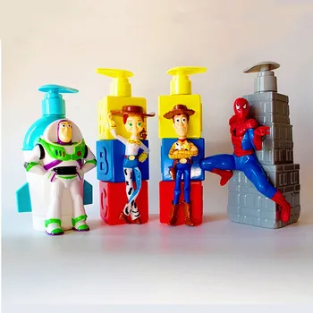 Disney Brīnums Zirnekļcilvēka Rotaļlietas Stāsts Dušas Želeja Nospiediet Pudeli Avengers Anime Attēls bērniem Roku Sanitizer Pudeles, Rotaļlietas 320ml