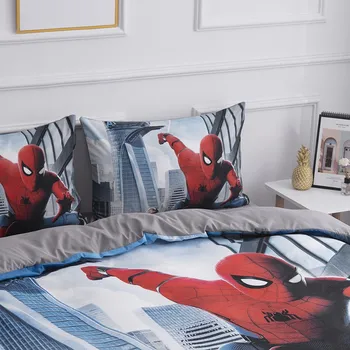 Disney Bērnu Gultas Komplekts Spiderman Avengers Dzelzs Vīrs Sega sedz, Spilvendrānas Zēniem Bērniem Dvīņu Gultasveļa Dzimšanas dienas Dāvana