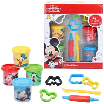 Disney bērnu Plastilīna Mickey Mouse Bērniem 3 gadus vecs, izglītības rotaļlietas, Amatniecības Bērniem 3 gadus vecs, Māla moldable zīdaiņu