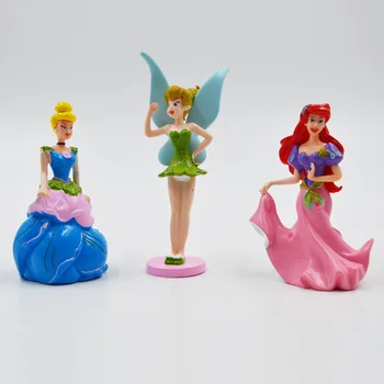 Disney Bērnu Rotaļlietas, 6pcs/Set 8-10cm Princese Cute Karikatūra Snow White Princess Lelles Darbības Rādītāji Rotaļlietas Anime Juguetes Brinquedos