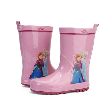 Disney karikatūra meitene princese lietus zābaki zilā, rozā gumijas neslīdošu lietus zābaki studentu kurpes ūdens kurpes saldētas sniega zābaki