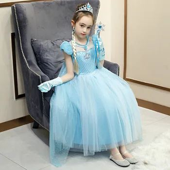 Disney Kids Kleitas Meitenēm Princese Kleita Ziemassvētku Halloween Cosplay Puse Bērnu Apģērbs Elegants Saldēti Meiteņu Kleitas
