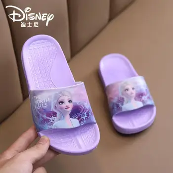 Disney Kids Čības Meitenēm Saldēti Elsa SpiderMan Sandales Bērnu Čības Dzīvoklis Princese Māja Flip Flop Bērniem, neslīdoši Apavi