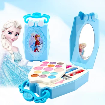 Disney meitenes saldēti elza anna Kosmētika Skaistumkopšanas Komplekts Kosmētiku, Rotaļlietas bērniem princese Modes Rotaļlietas Spēlēt Māju Bērniem Dāvanu