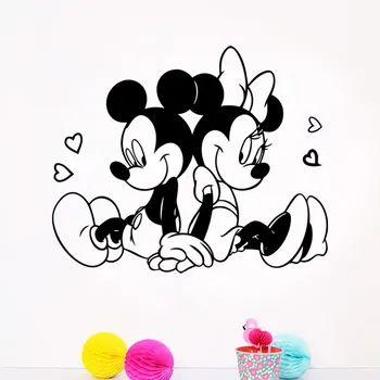 Disney Mickey & Minnie Peles Back-To-Back In Love Vinly Sienas Uzlīme, Sienas, Lai Bērnu Istabas, Guļamistabas Piederumi, Mājas Dekoru Plakāts