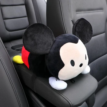 Disney Mickey Minnie Mouse Plīša Pildījumu Rotaļlietas Jauki Karikatūra Plīša Automašīnas Audi Lodziņā 27cm