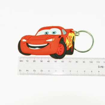 Disney Pixar Auto 3 Zibens McQueen Porsche Gumijas Keychain Auto Rotaļlietas