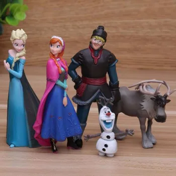 Disney Princese Skaitļi 10cm Anime PVC Rīcības Attēls Kristoff Svens Olaf Saldēti Dzimšanas dienas Rotaļlietas Bērniem Ziemassvētku Dāvanas DS04