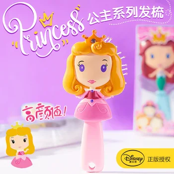 Disney Princess Saldēti Bērniem Ķemme Rapunzel Belle, Sniega Balts Anna Elsa Matu Suka Grims Rotaļlietas Meitenēm Matu Kopšana