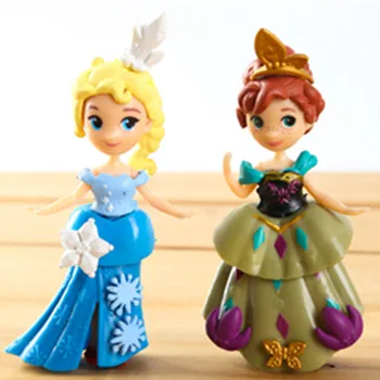 Disney Saldēti 5gab/Daudz Cartoon Movie Princese Anna Elsa Kristoff Svens Olaf PVC Rīcības Attēls Rotaļlietas Bērniem Lelles, Rotaļlietas Ziemassvētku Dāvanu