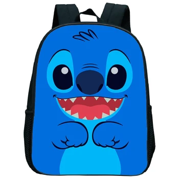 Disney Stitch SchoolBag Bērnu Mugursoma Zēni Meitenes Bookbag Gudrs Mugursomu Bērnudārza Plecu uz muguras pārnēsājamiem Cute Karikatūra Mugursoma