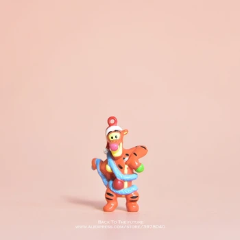 Disney Vinnijs Pūks Tigger 4cm Rīcības Skaitlis Poza Anime Apdare Kolekcija Statuetes Rotaļlieta modelis bērniem zēns dāvanu