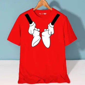 Disney Šiks Modes Minnie Peles Roku Loku Karikatūra Izdrukāt Unisex O-Veida Kakla Džemperis Ar Īsām Piedurknēm Salds Sieviešu T-Krekls, T-Veida Topi 7 Krāsu