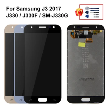 Displejs Samsung Galaxy J3 2017 J330 J330F SM-J330G LCD Displejs, Touch Sensors Stikla Digitizer Montāža J3 2017 LCD