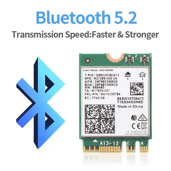 Divjoslu WI-FI 6E AX210 M. 2 NGFF 2400Mbps Bezvadu tīkla Karte Intel AX210NGW 2.4 Ghz/5G 802.11 ax Bluetooth 5.2 Wifi Tīkla Karte