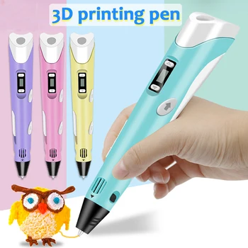 DIY 3D Pildspalva Sākotnējā DIY 3D Drukāšanas Pildspalva Ar 3M ABS TAA Pavedienu Radošo Rotaļu Dāvanu Bērniem Dizaina Zīmējumu