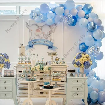 DIY Dekorēšana, Baloni, Vainags Komplektu, Balonu Arkas Macaron Zilā Skaida Chrome Kāzu Līgavas Dušas Dzimšanas dienas svinības Kid Baby Duša