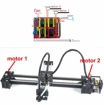DIY drawbot pildspalvu uzraksts corexy XY-plotter zīmēšanas robots rakstot mašīnu CNC V3 vairogs rotaļlietas, 2 stepper motors ar uno kontrolieris