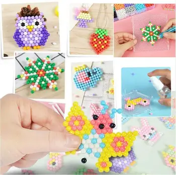 DIY Mākslas Amatniecības Dzīvnieku Roku darbs Lipīga Krelles Multicolor Puzzle Krelles Ūdens Lipīga Rotaļlietas Izglītojošās Rotaļlietas Bērniem Labas Dāvanas