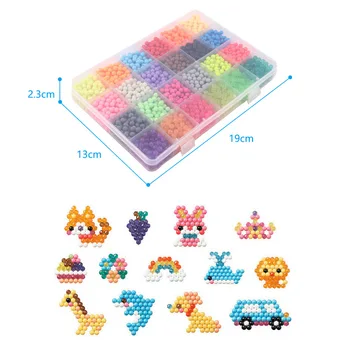 DIY Mākslas Amatniecības Dzīvnieku Roku darbs Lipīga Krelles Multicolor Puzzle Krelles Ūdens Lipīga Rotaļlietas Izglītojošās Rotaļlietas Bērniem Labas Dāvanas