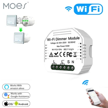 DIY Smart WiFi Gaismas LED Reostats Slēdzis Smart Life/Tuya APP Tālvadības 1/2 Veidu Slēdzis,kas Darbojas ar Alexa Echo Google Home