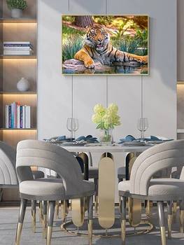 DIY Tiger 5D Dimanta Glezniecības Pilnībā Kārtas Urbt Gepards Dimanta Izšuvumi Krustdūrienā Dzīvnieku Rhinestone Mākslas Dekori Mājas Dāvanu