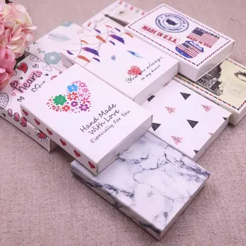 DIYjewelry, kaklarota, auskari paketi kastē Roku darbs mīlestību kāzu dāvanu kastē marbel/dreamcatcher dizaina dāvanu.candy box50pc+50card
