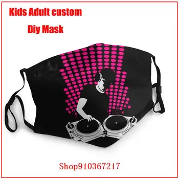 DJ Ar Griezuļi Un Fona mascarilla con filtro reutilizable masque reutilisable enfant audums sejas maskas aizsardzības