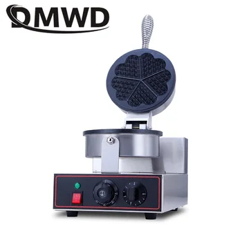 DMWD Komerciālām Elektriskām Sirds Formas Vafeļu Maker Pelējuma Non-stick Olu Kūka Krāsnī Kēksiņu Cepamā Mašīna, Pan Režģu Sandwich Dzelzs