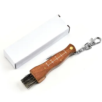 Dobeli Mini Portable multi-function saliekamais nazis rožkoka rokturi galīgi sēņu nazi tūrisma naži ar brush tool