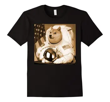 Dogecoin Mēness Astronautu Kriptogrāfijas-valūtas Même Naudu Jauno Modes Vīriešu T-krekls Vīriešiem Gadījuma Īsām Piedurknēm T-Krekli, Kokvilna