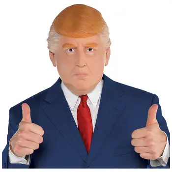 Donald Trump Masku Halloween Deluxe Prezidents Lateksa Pilnu Galvu Donald Trump Maska Matu Apelsīnu Labākā izvēle jebkura Puse Aksesuāri