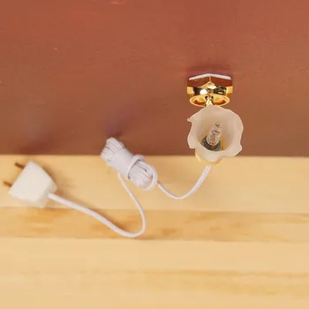 Dongzhur Mini Metāla, Stikla Miniatūru Ziedu Sienas LED Namiņš Rotaļlietas DIY Lukturis Rotaļlietas, Dāvanas Dropship Miniatūras Bērniem, Par Kazlēnu, N0O3